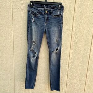 Women’s Hollister Blue Denim Distressed Jeans 3S